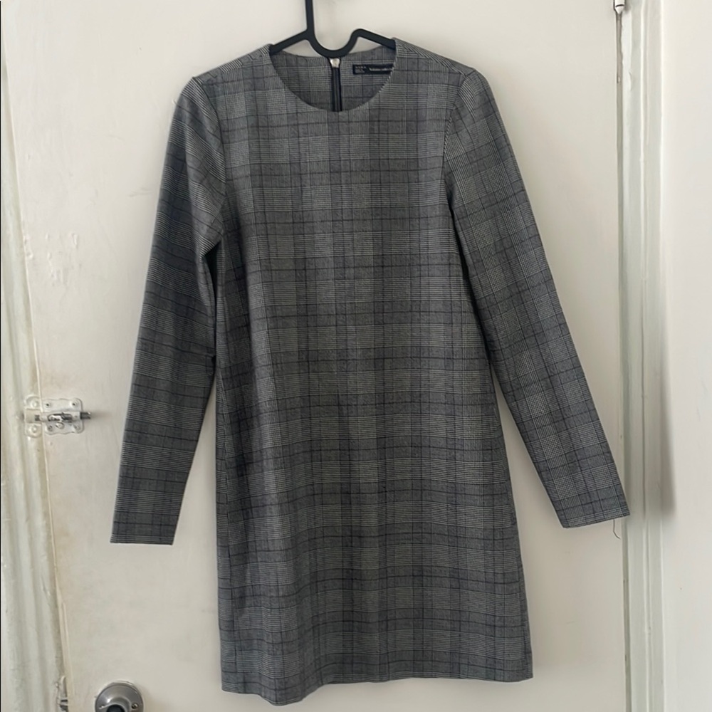 Gray Plaid Dress